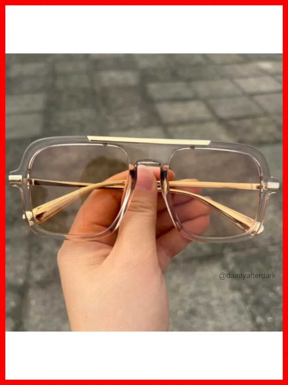 Vintage Oversized Pilot Sunglasses UV400 Protection Metal Frame